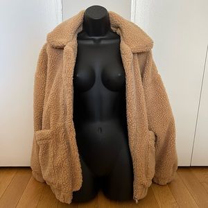 I.Am.Gia Teddy Coat | Brown/Tan | Size XS